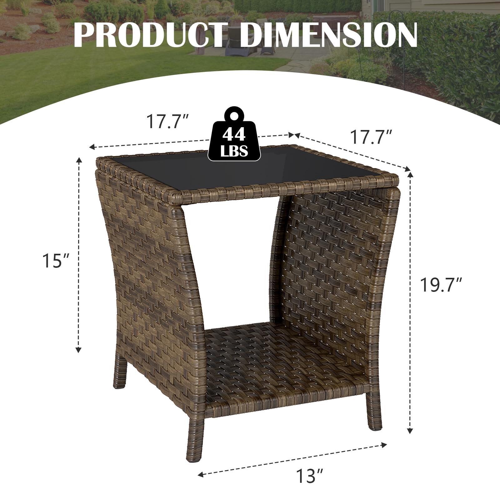 Elepude compact dimensions 17.7 by 17.7 by 19.7 inches for small spaces