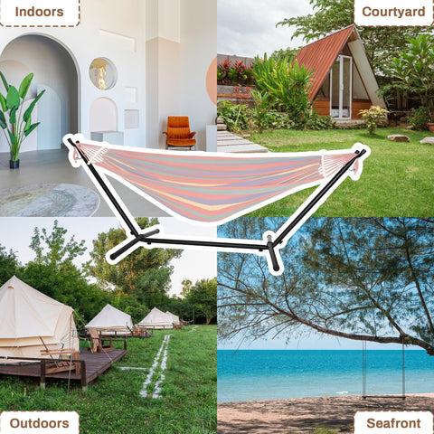 Elevon Hammock Stand supports up to 9-foot hammocks and multiple styles