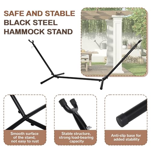 Elevon Hammock Stand rubber feet prevent slips and protect floors