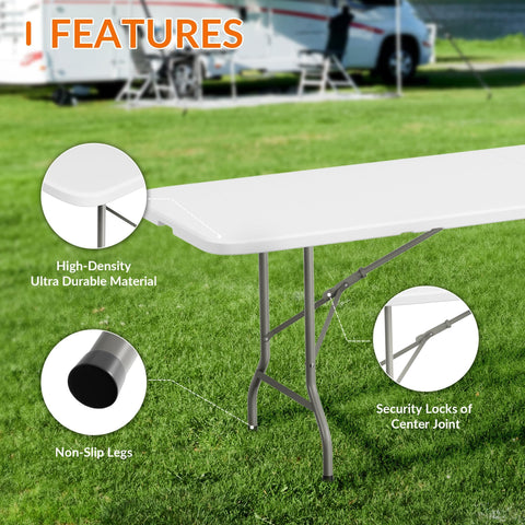 Elevon outdoor-indoor use large table is ideal for picnics camping and events