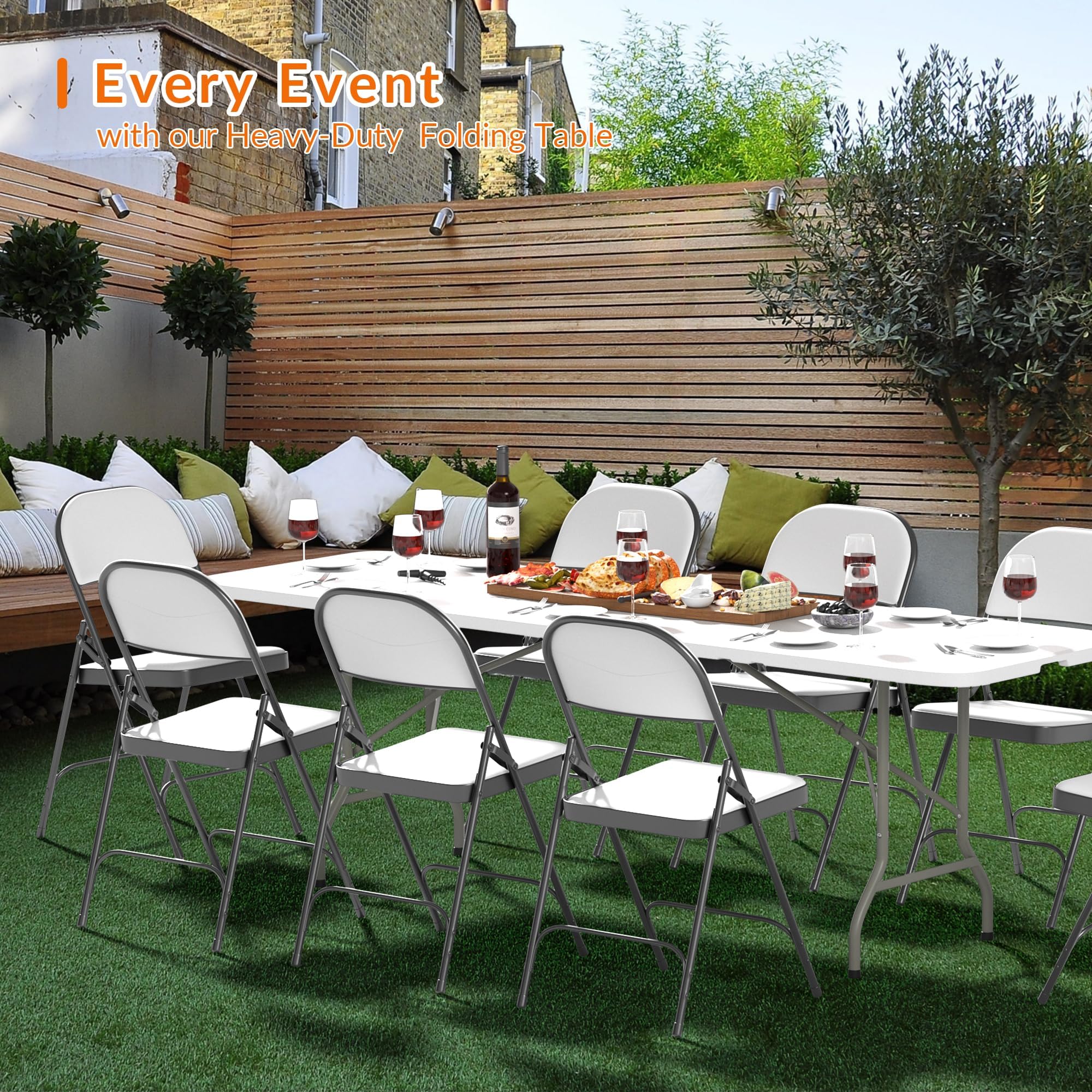 Elevon sturdy surface with a smooth wipe-clean finish resists spills during gatherings