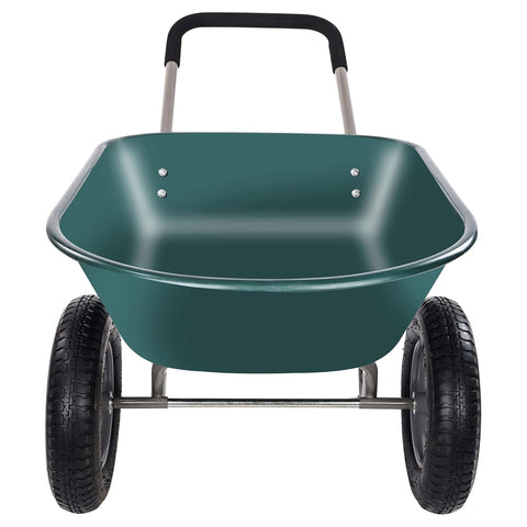 Elevon green garden cart suited to yard, farm, or workshop tasks.