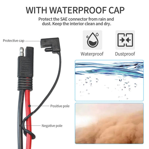 ELFCULB easy connect SAE plugs for fast setup.