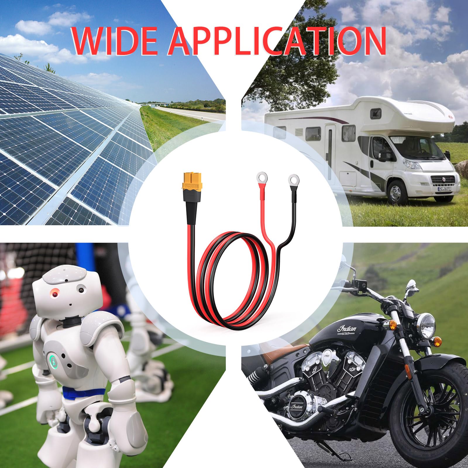 ELFCULB cable connecting RC, solar, and portable power setups on the go