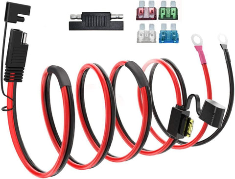 ELFCULB SAE battery connector with 10 AWG lead and 10 ft cable for versatile power connections.
