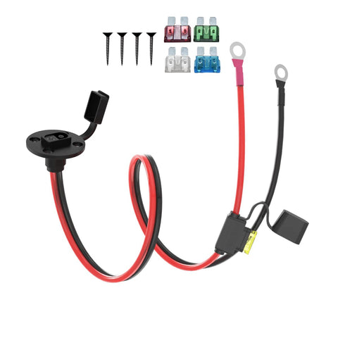 ELFCULB SAE 2ft cable end enables quick battery connections.