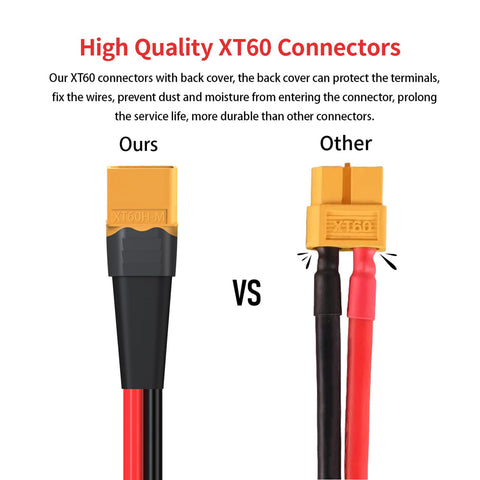 ELFCULB XT60 male to Anderson connector showing secure interface for power links.