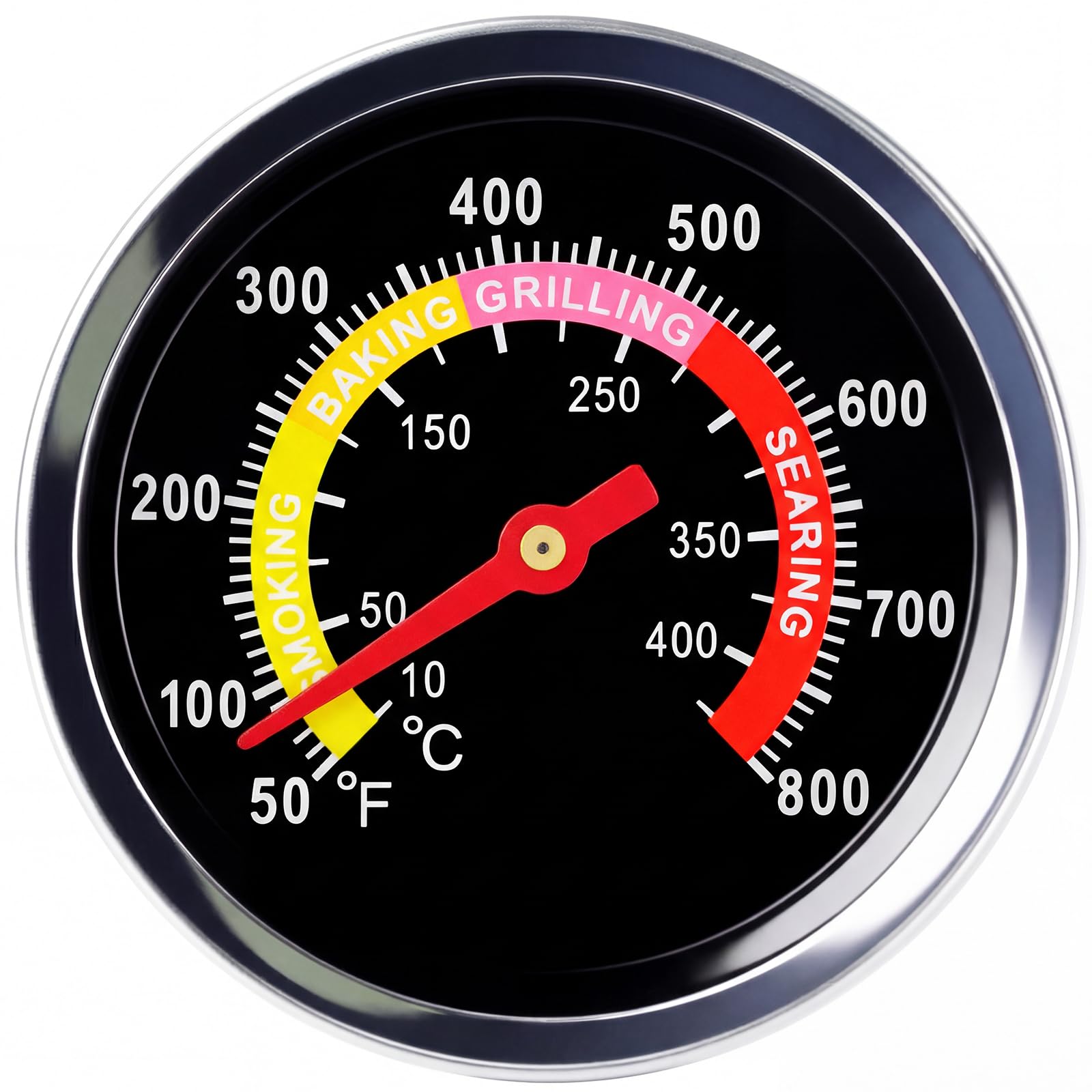 ELFFILLA BBQ Thermometer with oversized dial for quick temperature readings during grilling