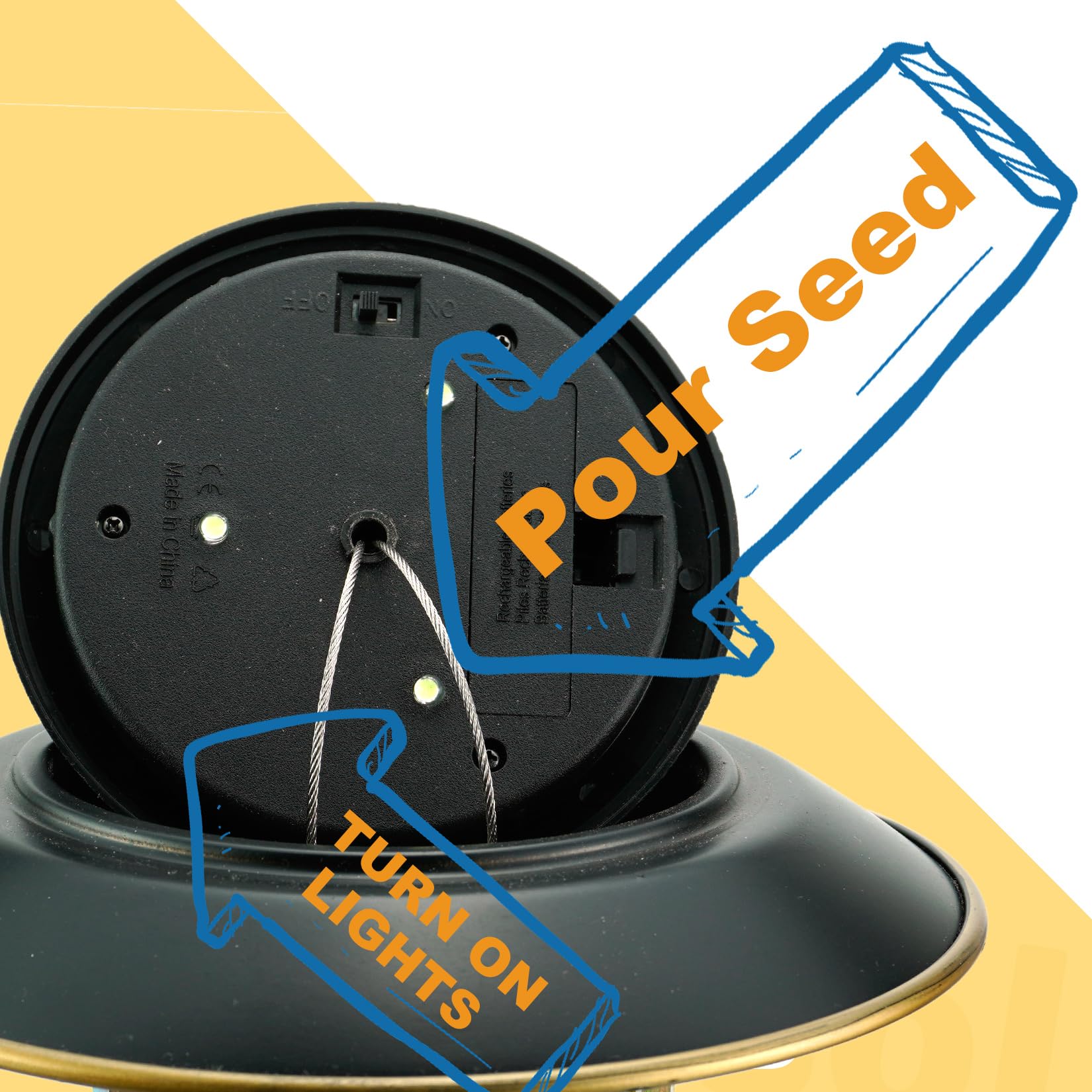Elfonsol Solar Bird Feeder durable construction withstands extreme temperatures for year-round use.