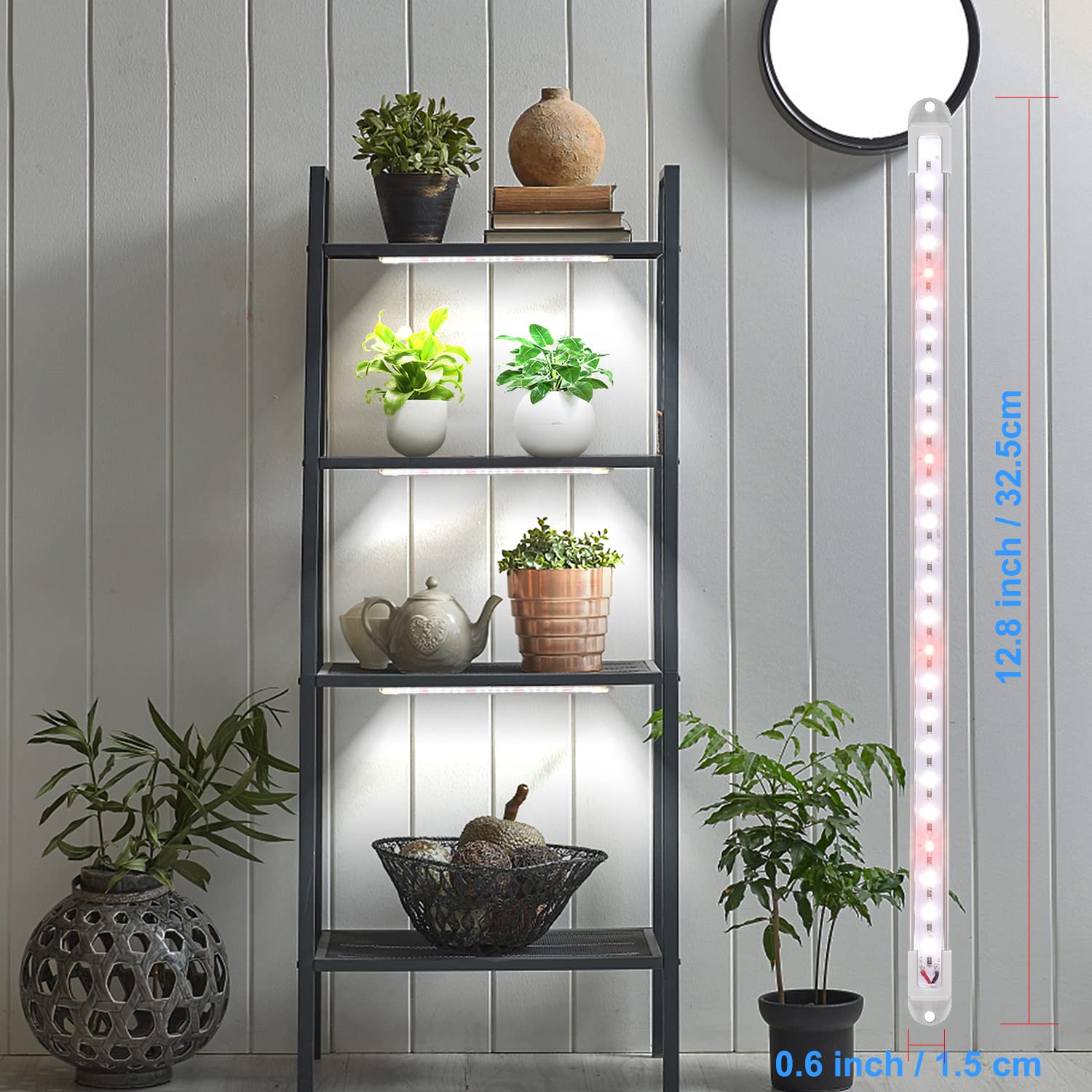 ELFTIA LED Grow Light Strip easy installation with double-sided tape or ties.