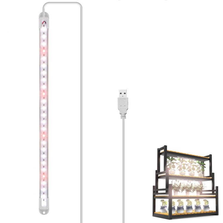 ELFTIA LED Grow Light Strip with sunlike spectrum illuminates indoor herbs and succulents.