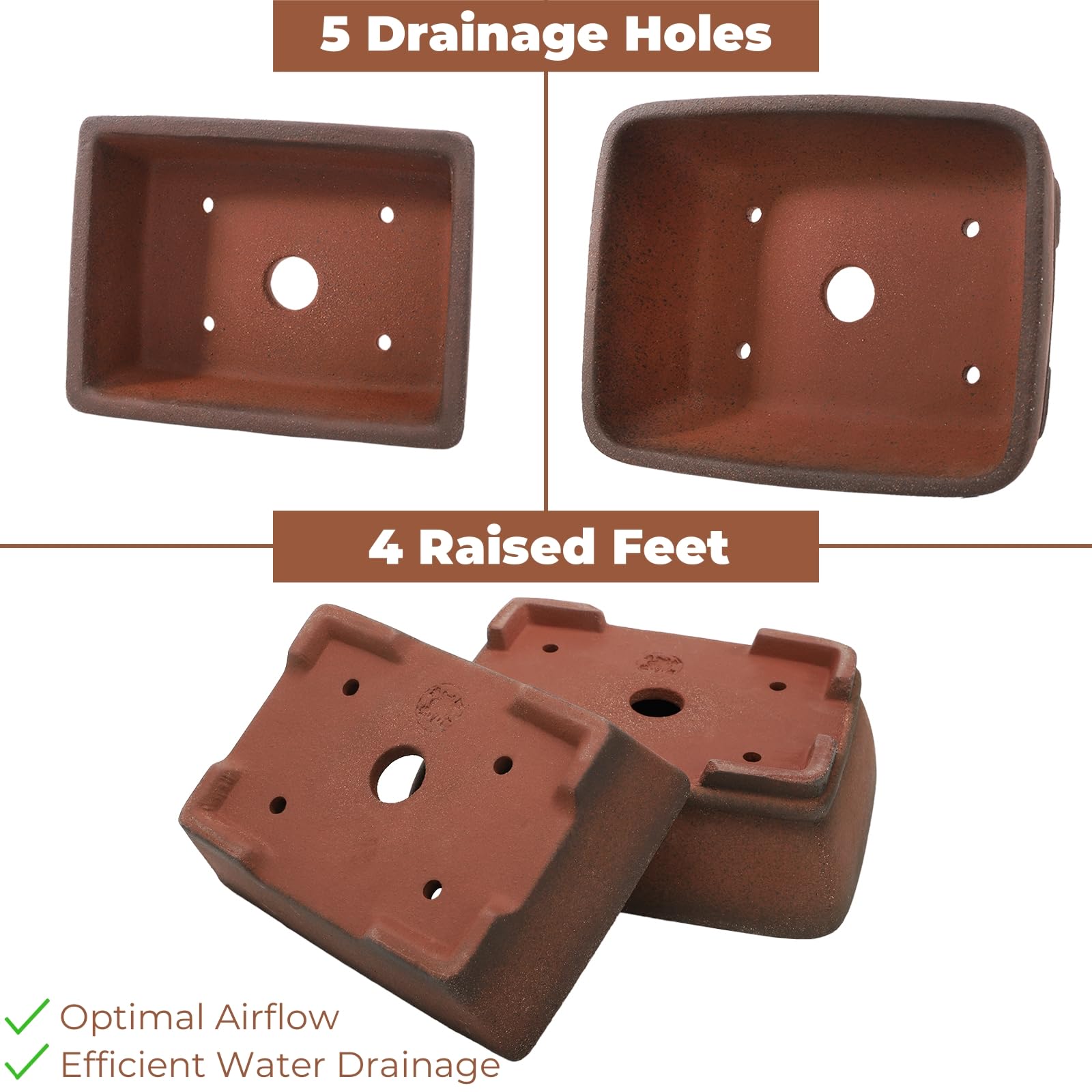 ELFULLY drainage mesh pad catches soil while allowing drainage.
