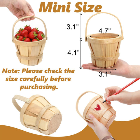 ELFULLY mini picnic basket with handle ideal for gifting and portable use