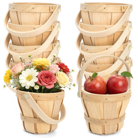ELFULLY round-woven basket with 4.7-inch top diameter for compact decor