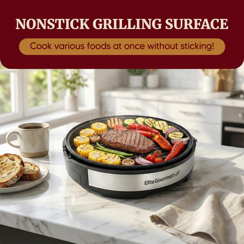 Detachable dishwasher-safe parts on the EMG6505G simplify cleanup after cooking.