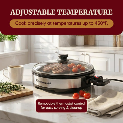 Fat-drip design on EMG6505G helps maintain lighter meal options.