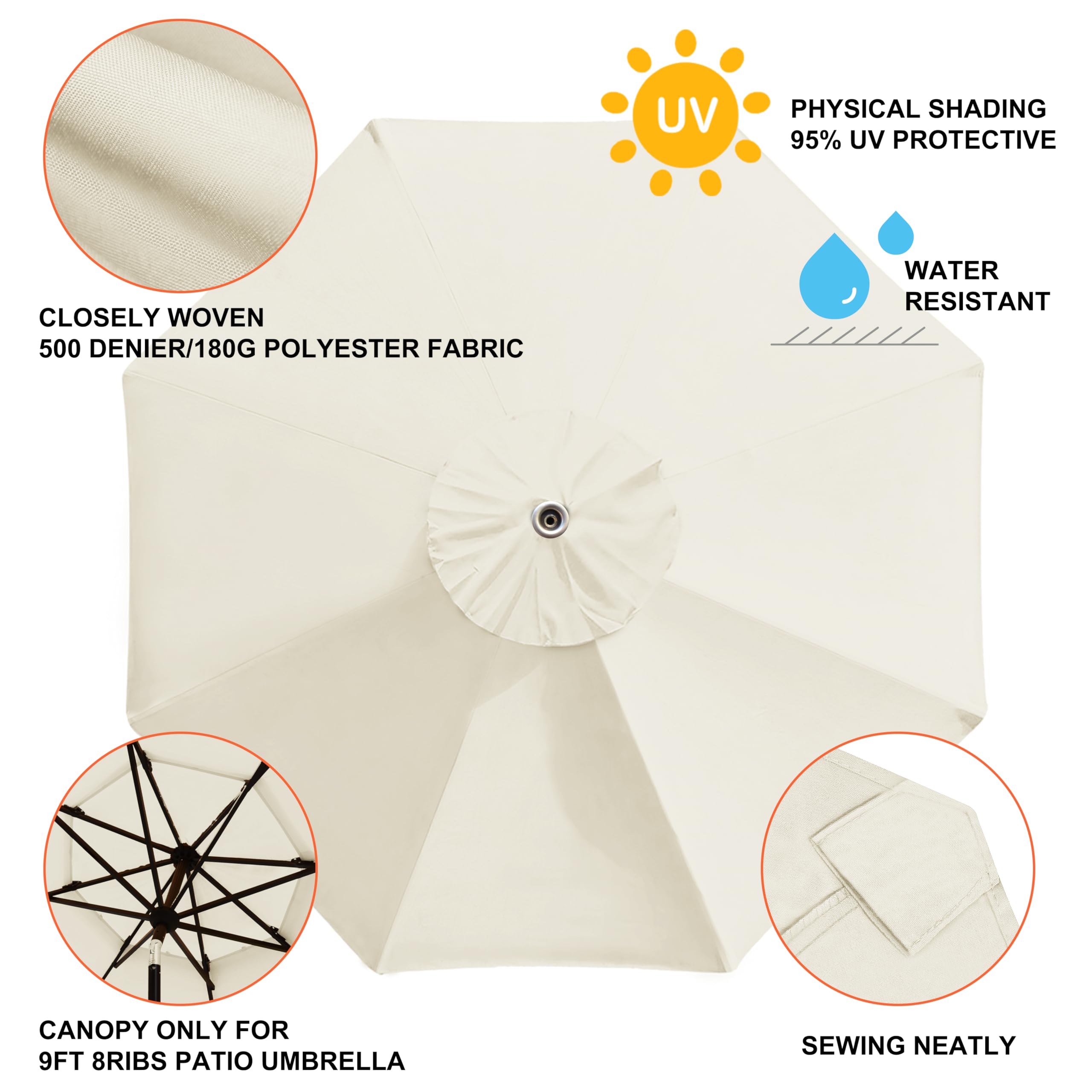 EliteShade UV-protective canopy blocks sun to preserve color.