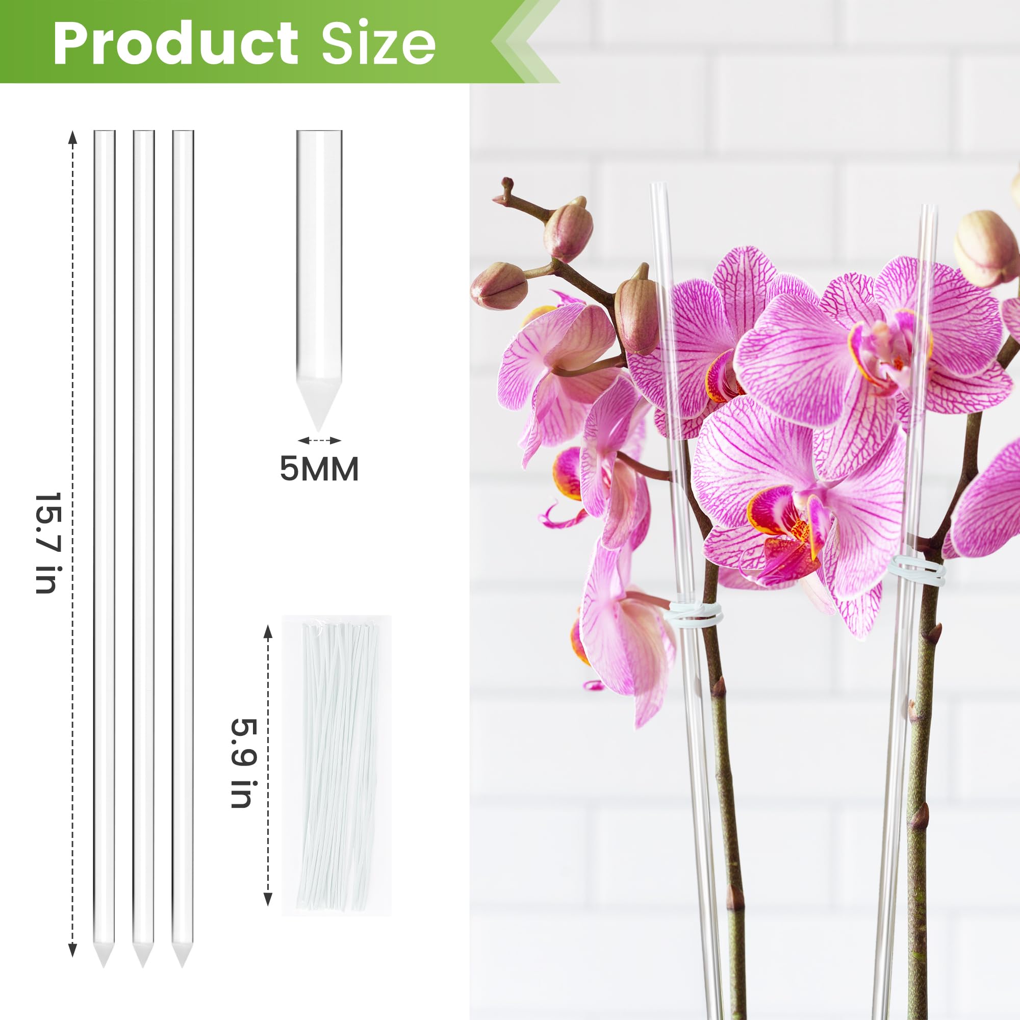 Elitekwell reusable plant stake set easy to wipe clean and store