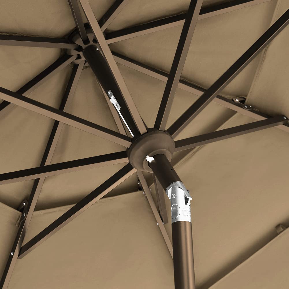 EliteShade dimension label closeup helps plan shade coverage.