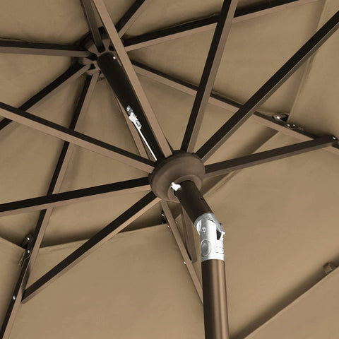 EliteShade dimension label closeup helps plan shade coverage.