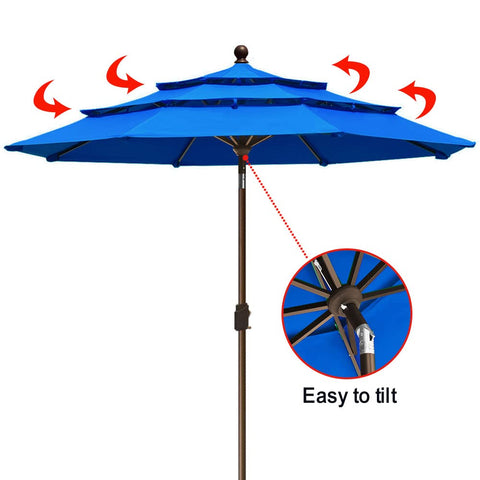 EliteShade 8-rib frame ensures sturdy structure and reliable operation