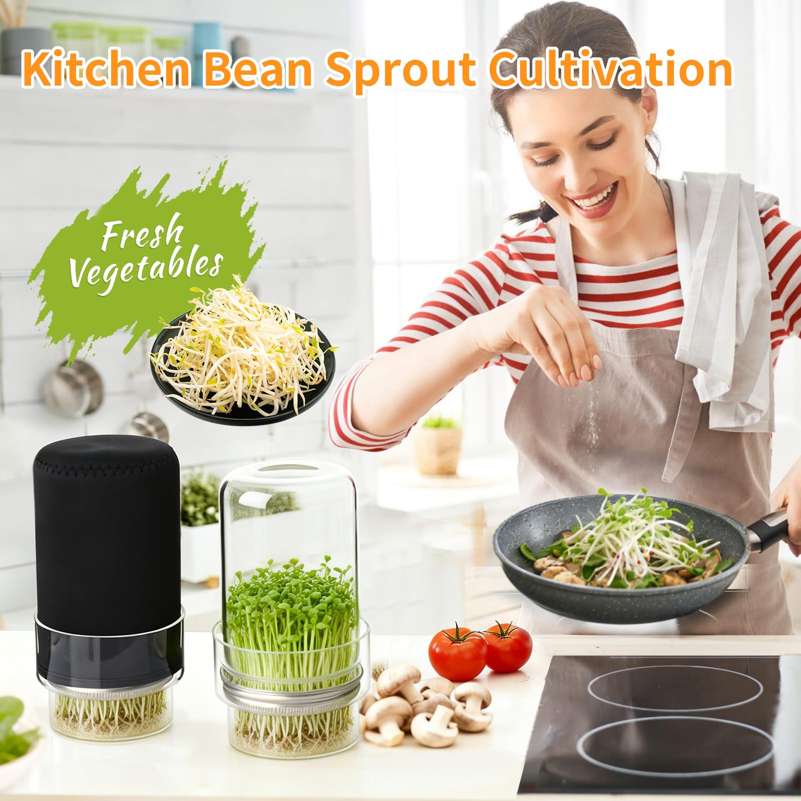 3-5 day sprouting with simple, step-by-step instructions.