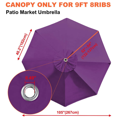 EliteShade purple canopy fabric detail in 500-denier polyester