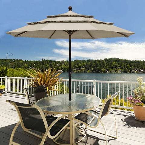 EliteShade antique beige fabric resists fading for long-lasting color