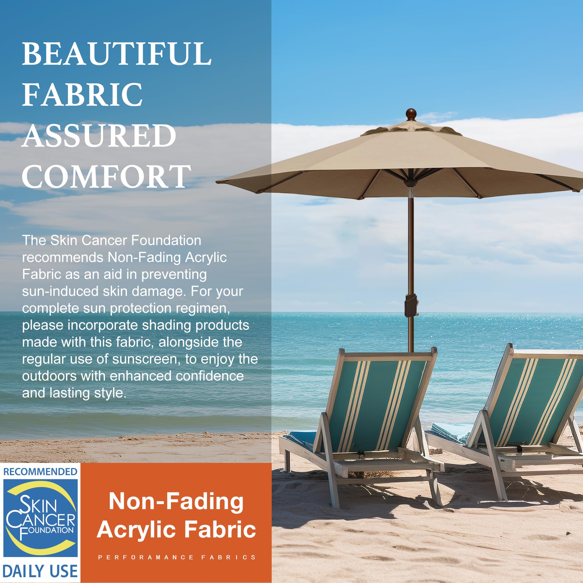 Heavy-duty steel frame and pole offer strong support outdoors.