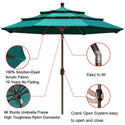 EliteShade tilt mechanism with push-button tilt for sun angle adjustment