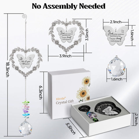 Elivida Butterfly Metalwork and wreath symbolize enduring bonds.