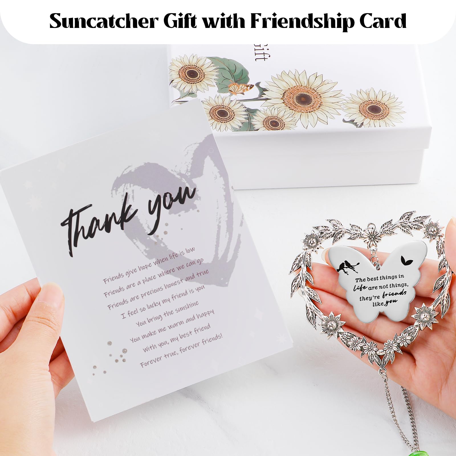 Elivida heart wreath metal top highlights sincere friendship and lasting memories.