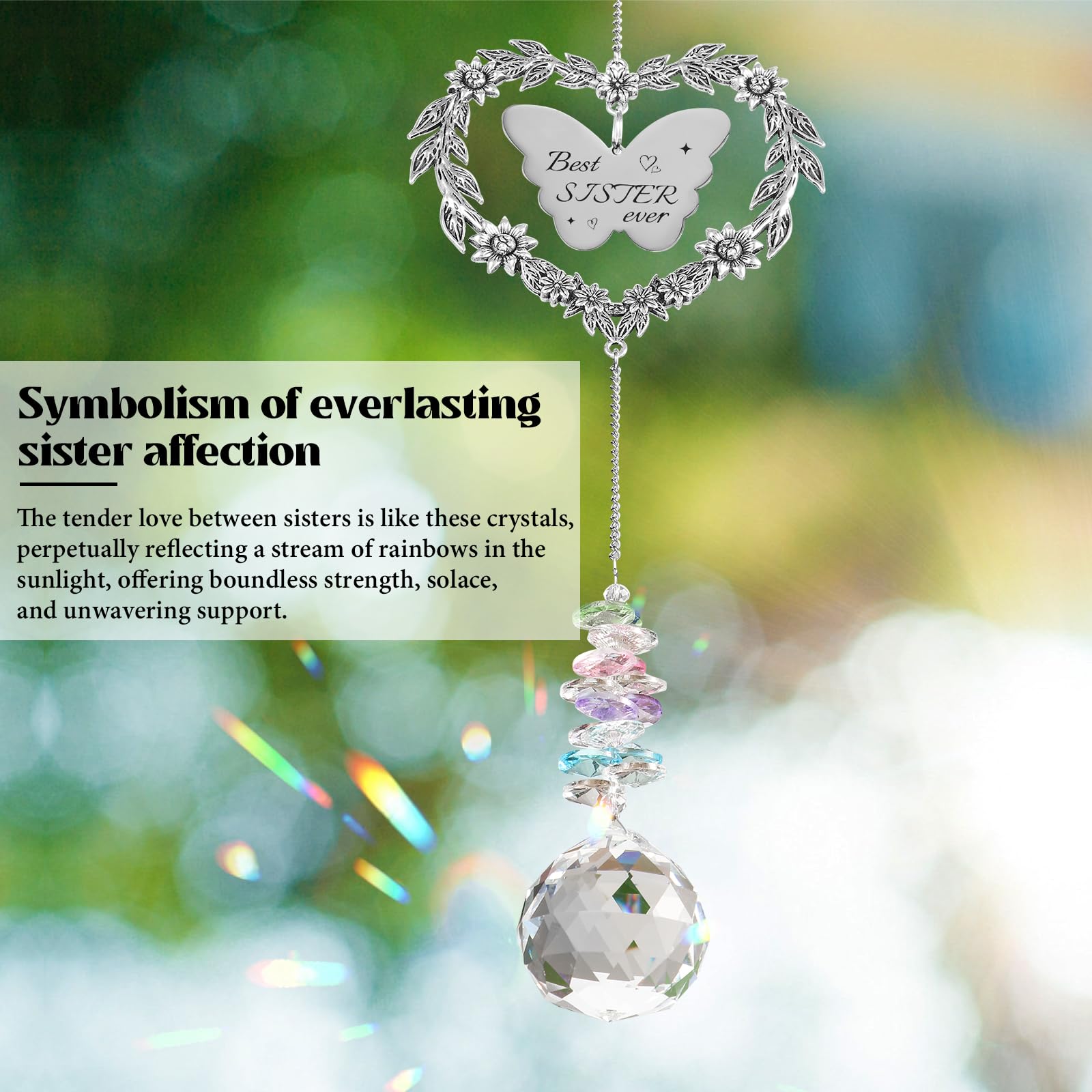 Elivida Suncatcher ready to gift with greeting card and elegant gift box included.