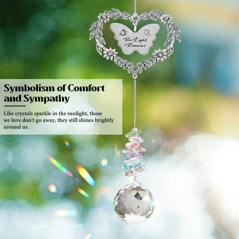 Elivida Sympathy Suncatcher Butterfly Detail adds a tender reminder of love.