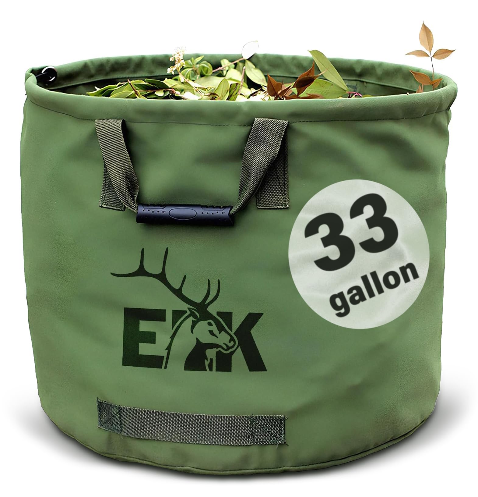 ELK 33-gallon garden bag with open top for easy debris collection and filling.