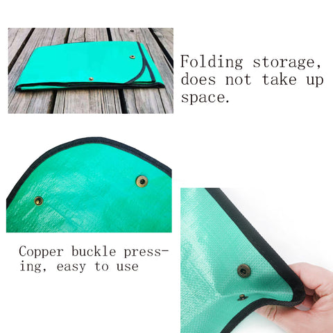 ELLAZYY mat with copper buckles on corners to prevent spills.