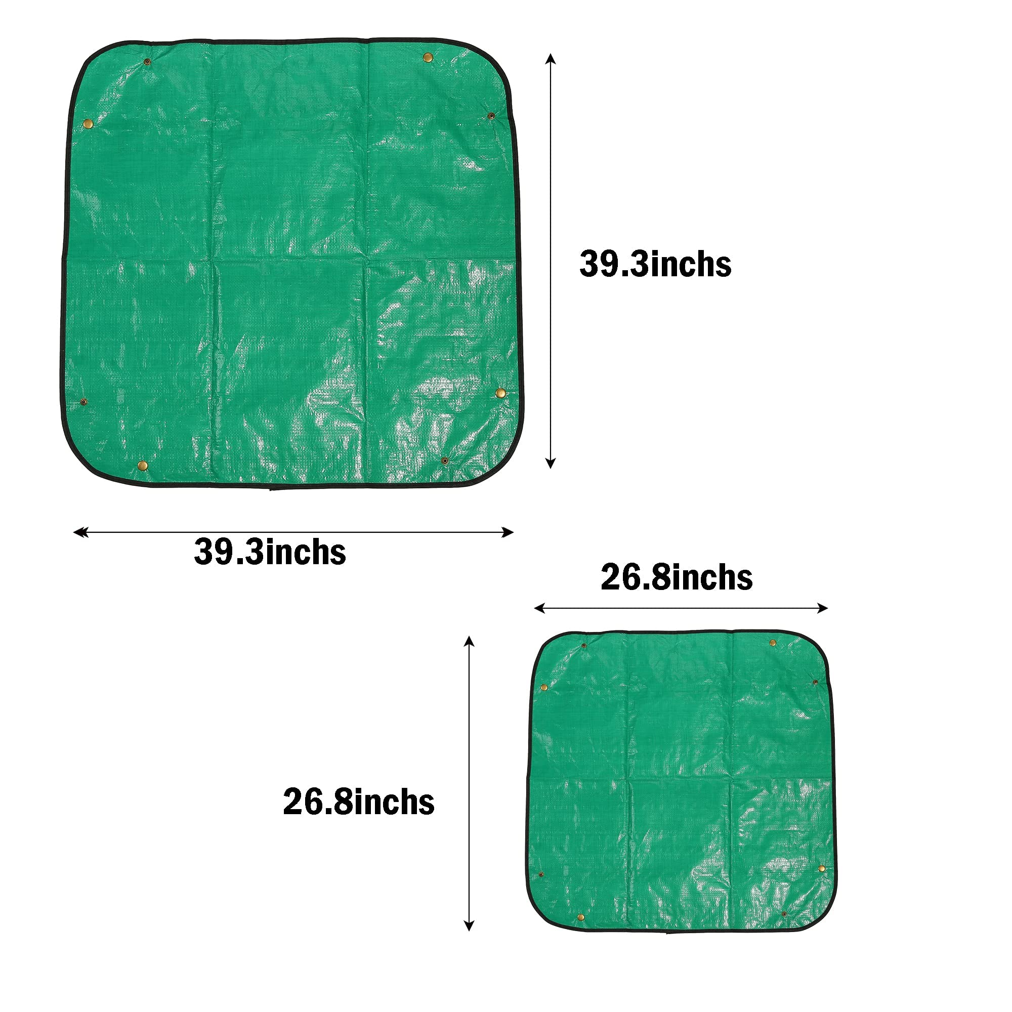 ELLAZYY foldable garden transplanting mat 26.8x26.8 inches for compact storage.