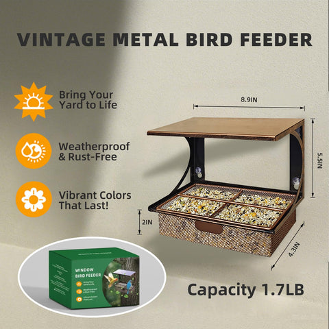 Ellfoe metal bird feeder designed for durable outdoor use