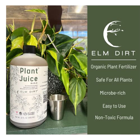 Elm Dirt Plant Juice diluted for easy watering and feeding