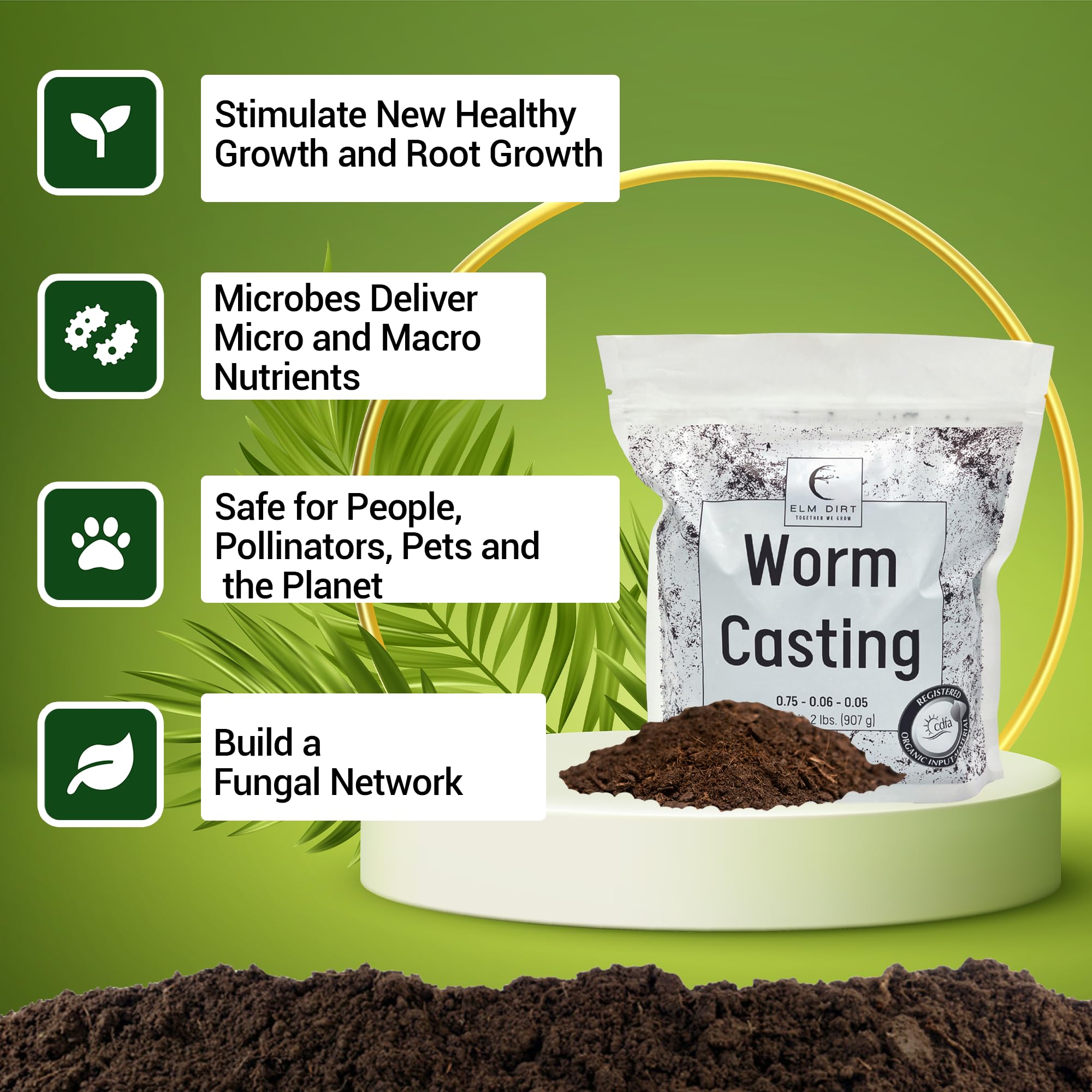 Elm Dirt Worm Castings made-in-usa with eco practices.