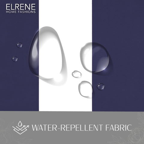Elrene Highland Stripe curtain's UV protection helps guard furniture from sun.