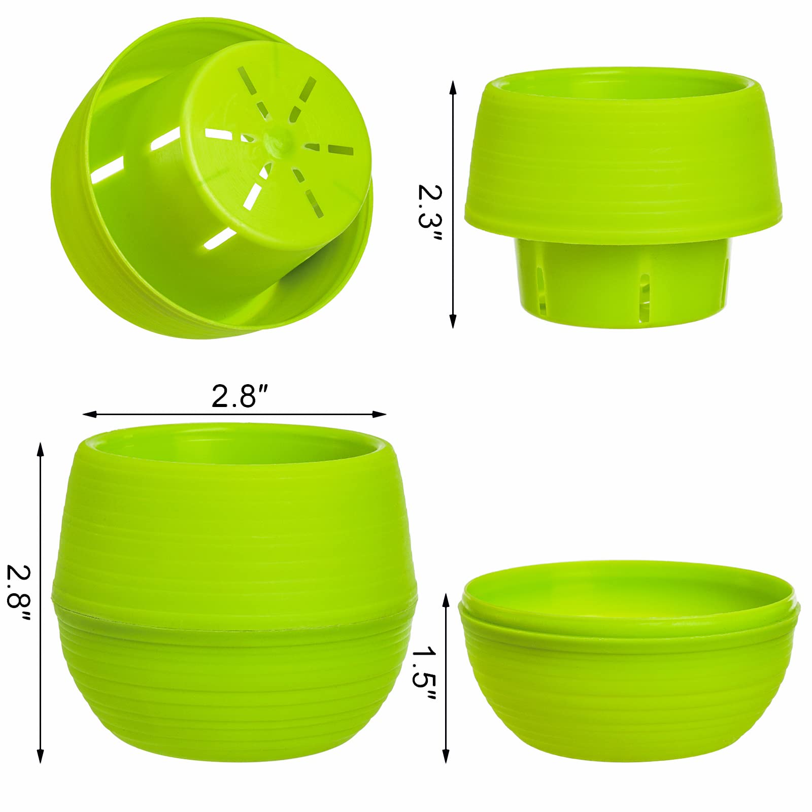 Elsjoy green 3-inch succulent pot ideal for compact desk greenery.