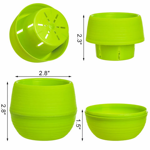 Elsjoy green 3-inch succulent pot ideal for compact desk greenery.