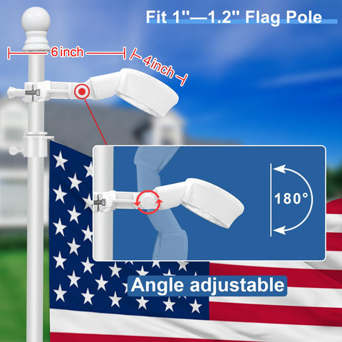 Elsollit easy-install design fits 1-1.2 inch flagpoles