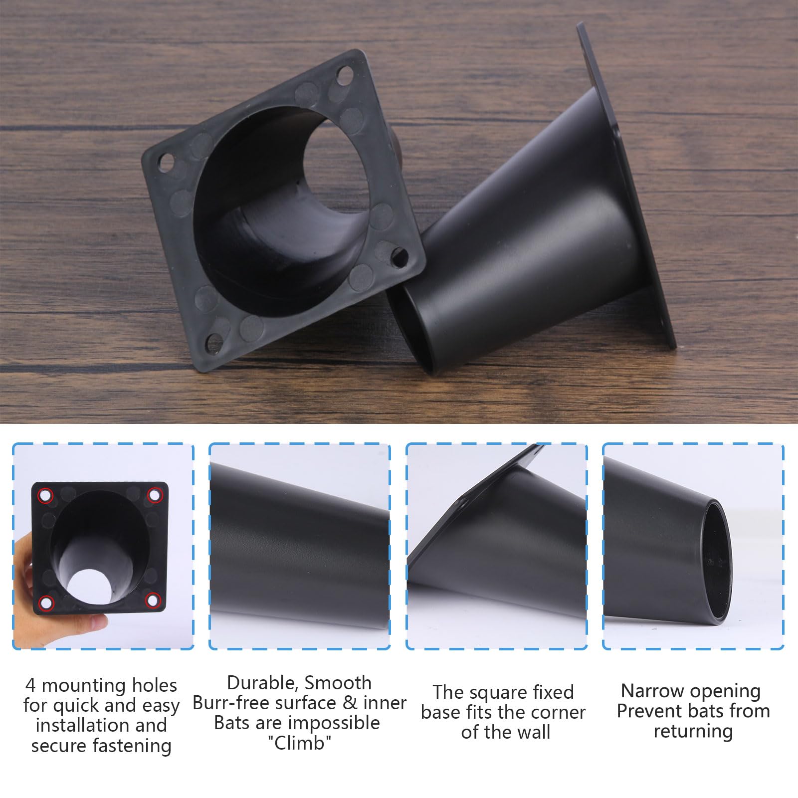 Elspezi Bat Door Cone vent application, versatile gap use