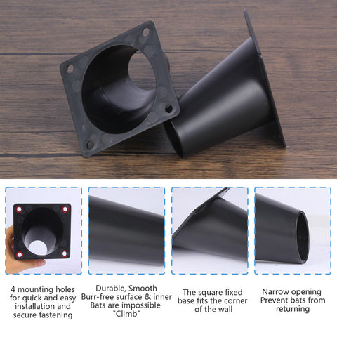 Elspezi Bat Door Cone vent application, versatile gap use