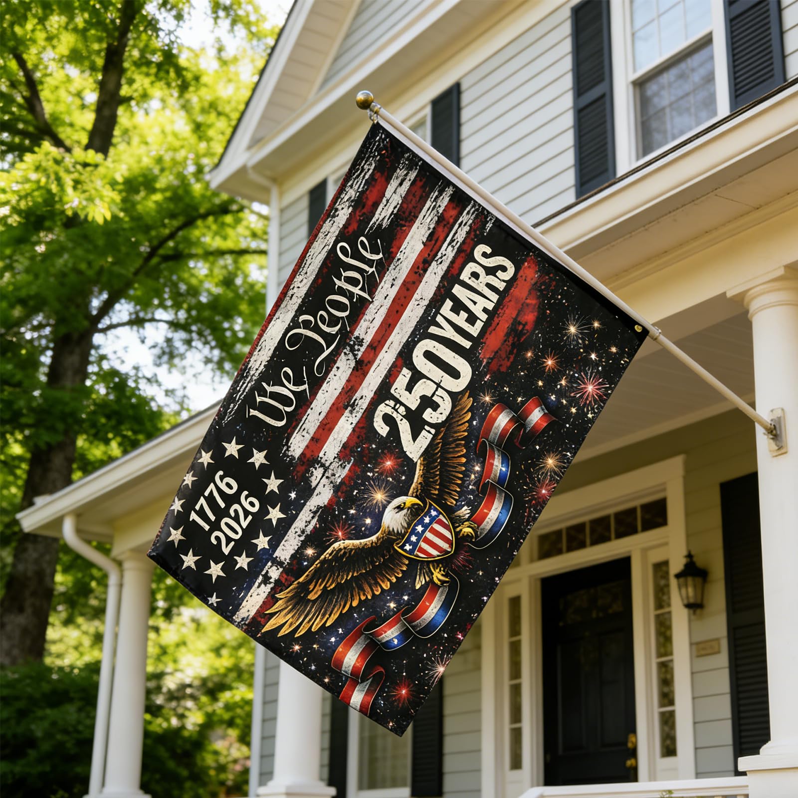 emciba US flag double-sided 3x5 for year-round outdoor display.