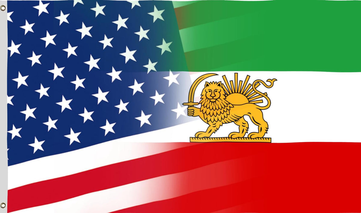 EMFXDT america-iran-flag 3x5ft, vivid colors for outdoor display