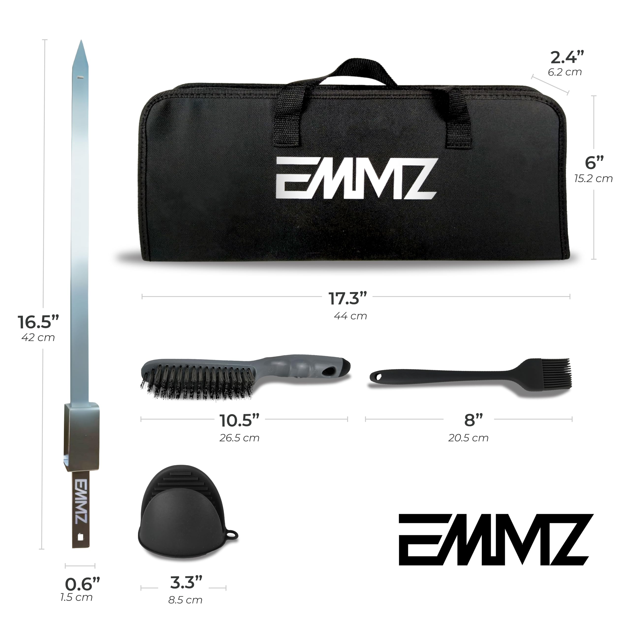 set of 10 emmz stainless steel kebab skewers in use