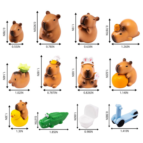 EMPHASISY capybara scooter figurine for tiny scenes and dashboards.